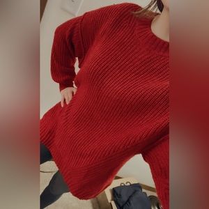 American Eagle Red Cozy Sweater - Size Small